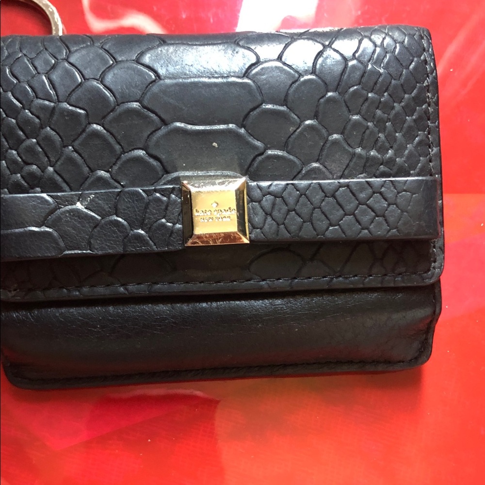 Kate spade - Black Textured Women's Wallet with Gold Accent